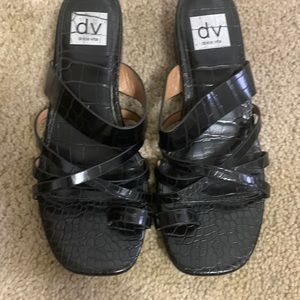 Size 7 1/2 black sandals, dolce vita